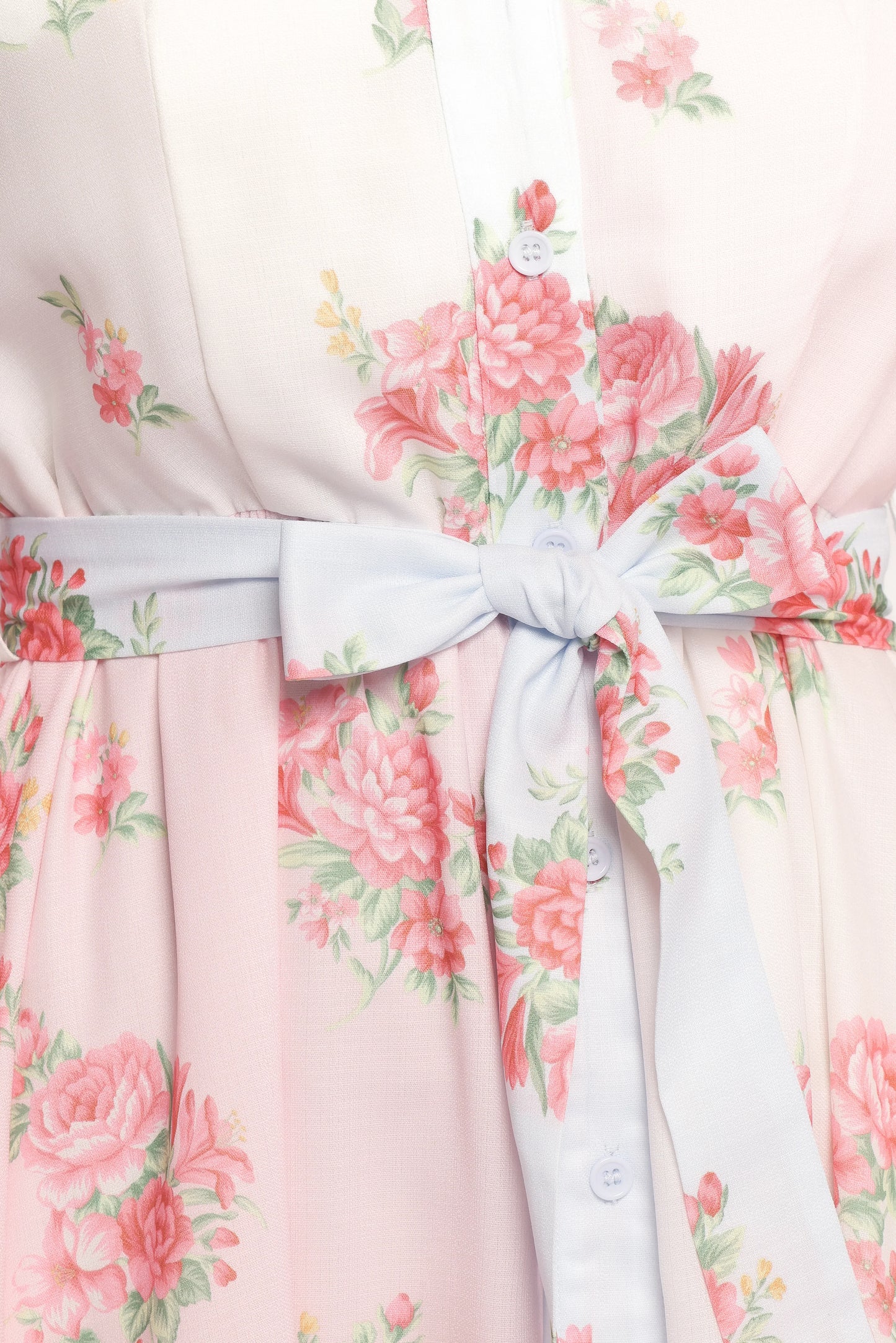 Juni Button Up Maxi Dress Floral