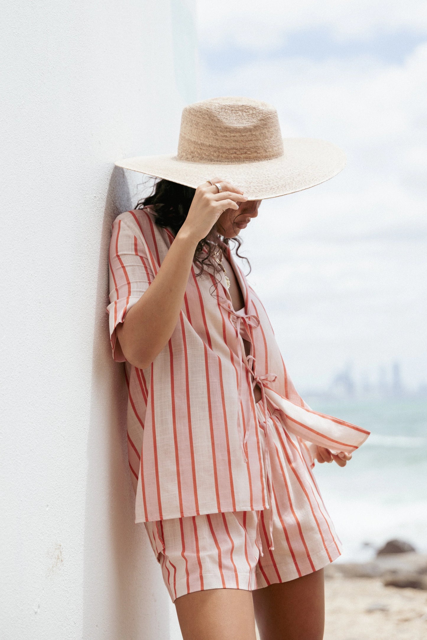 Aaliyah Shorts Pink Stripe
