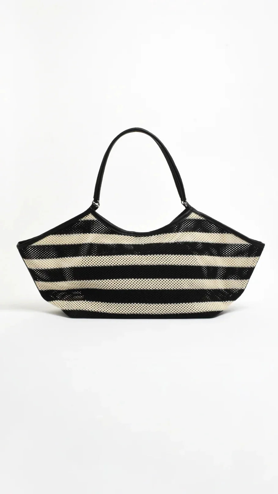 Sporty Weave Tote Black Natural