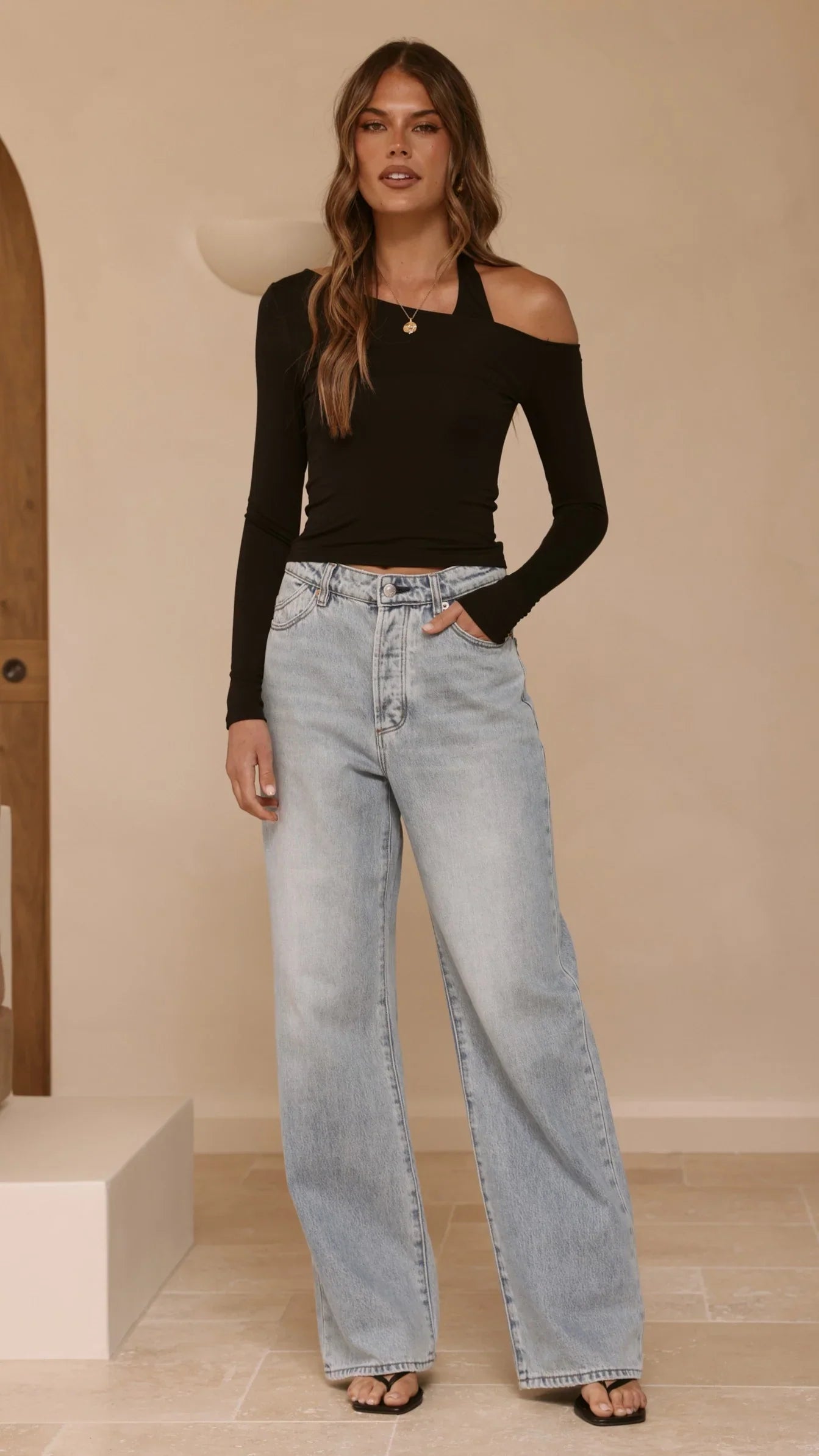 Romy Long Sleeve Top Black