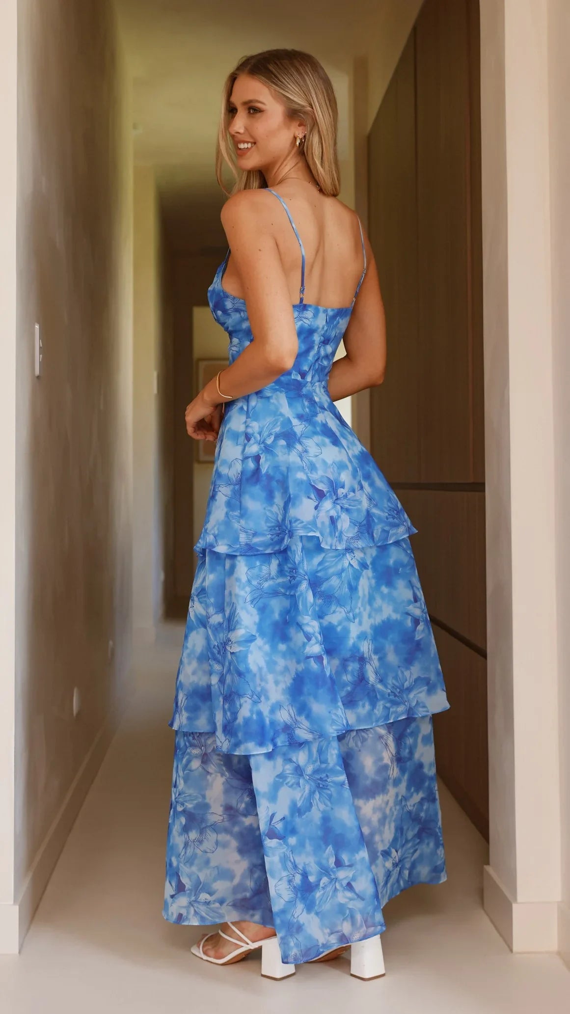Kelli Maxi Dress Blue Floral