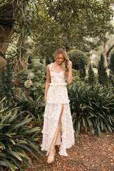 Lillee Tiered Maxi Dress Pink Floral