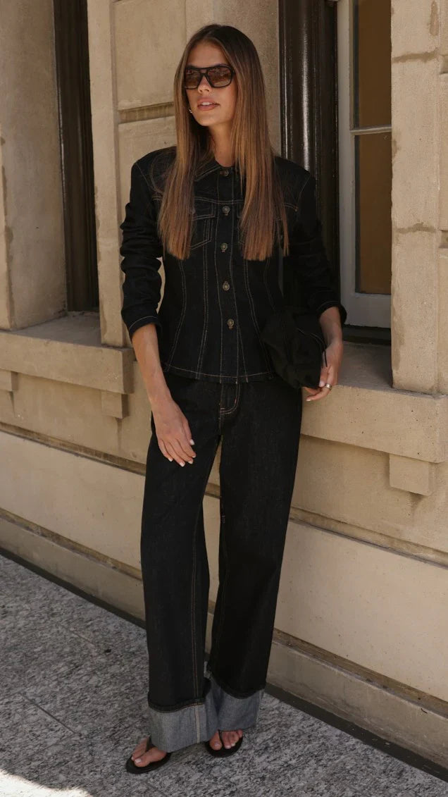 Top Model Cuffed Jean Indigo