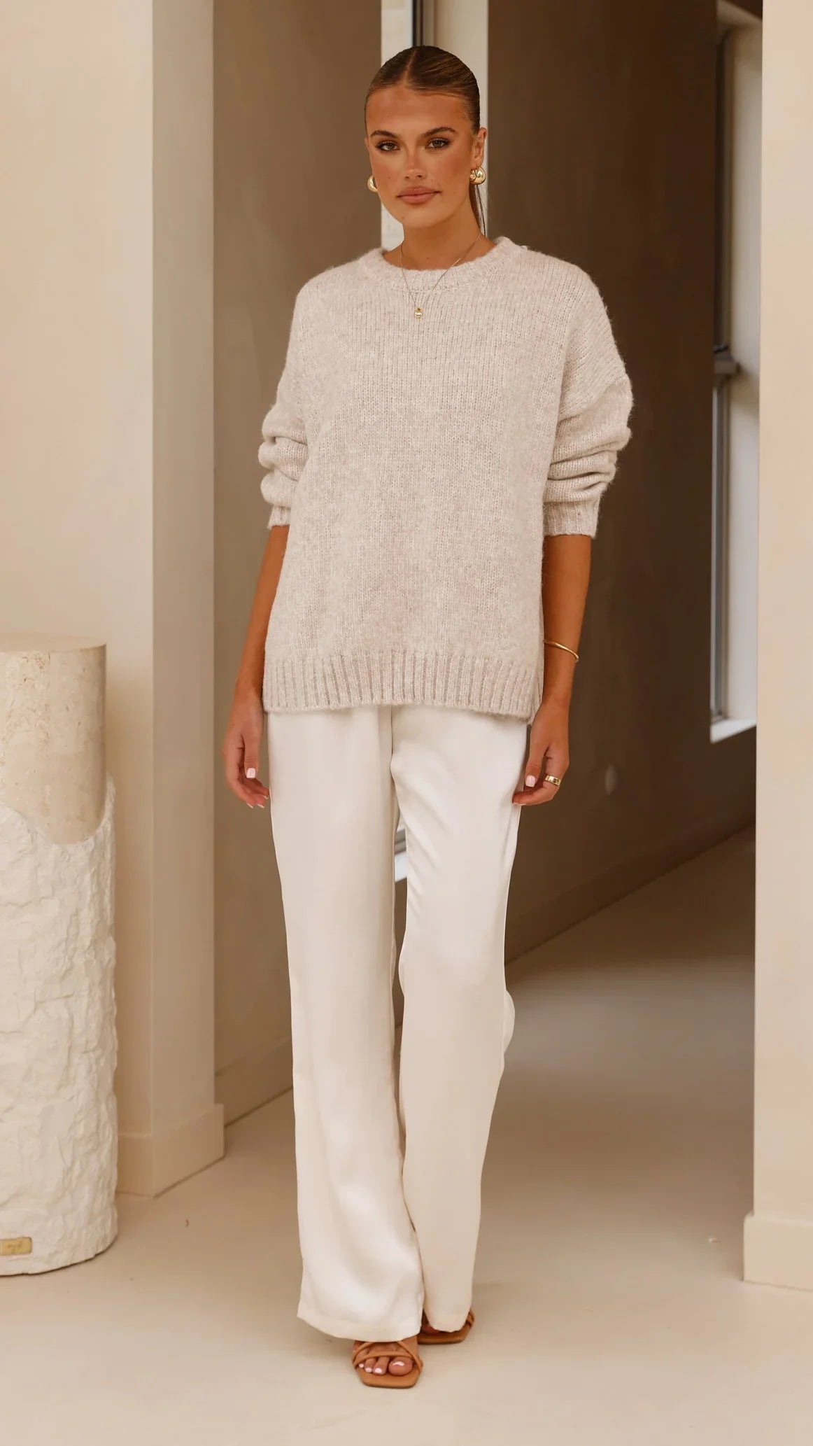 Mila Knit Jumper Oatmeal