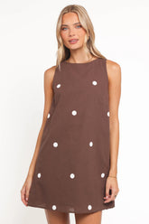 Chantelle Mini Dress Chocolate Polka Dot