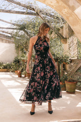 Eden Maxi Dress Black Floral