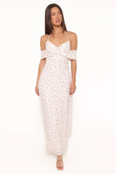 Mayven Maxi Dress White Ditsy