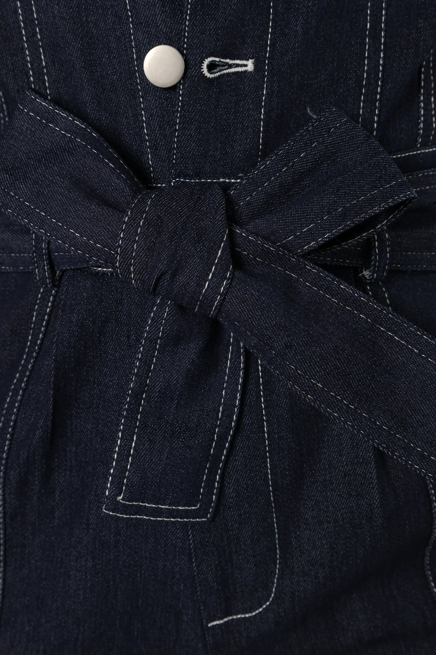 Demi Contrast Stitch Jumpsuit Dark Denim
