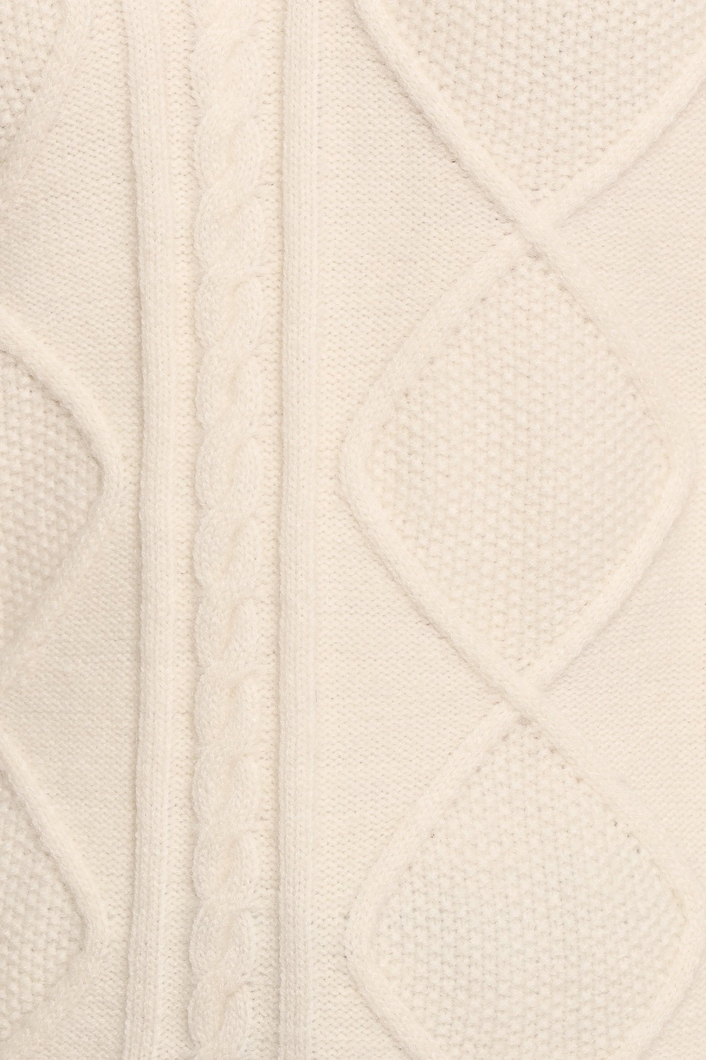 Robbie Collar Neck Cable Knit Sweater Cream