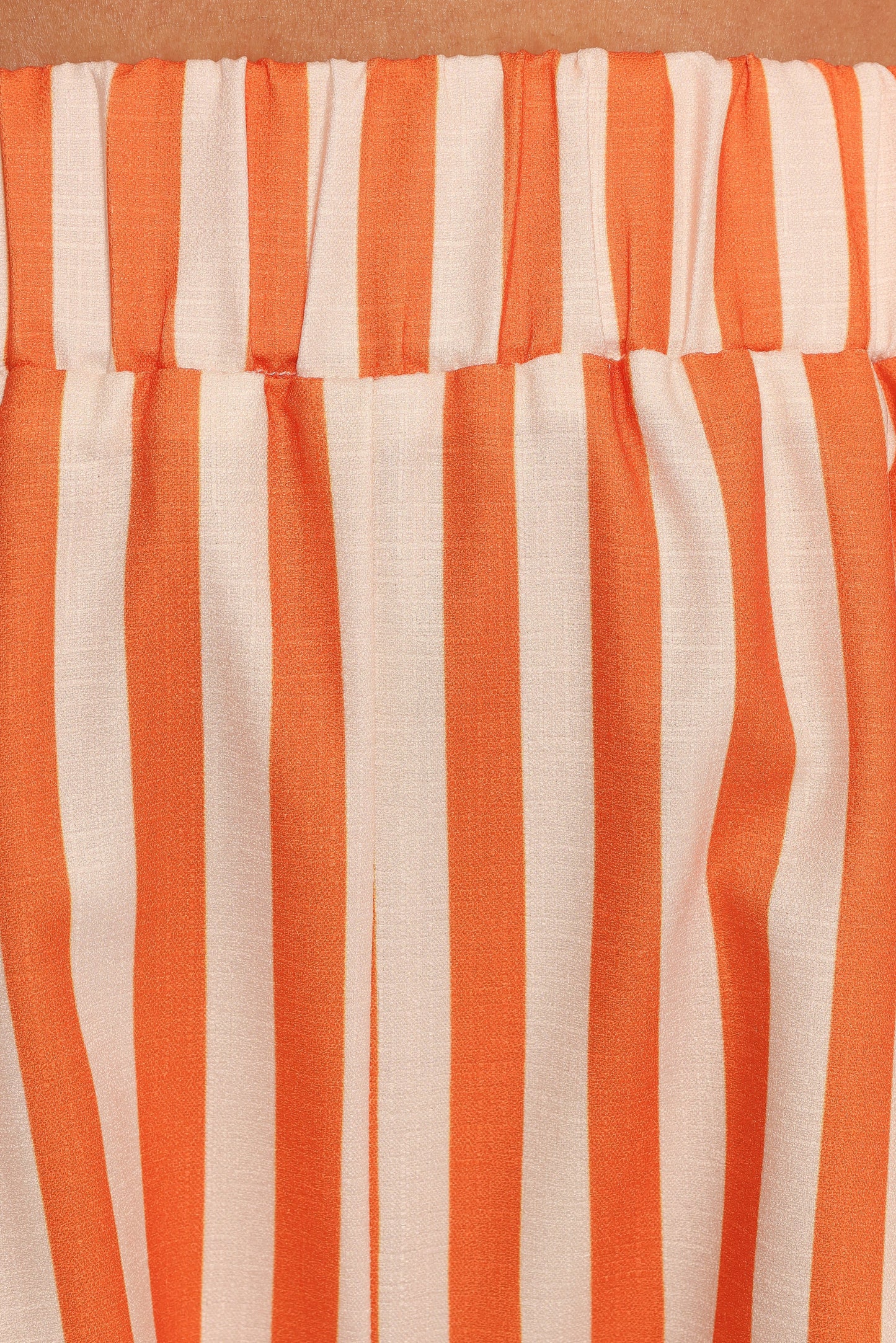 Lyra Shorts Orange Beige Stripe