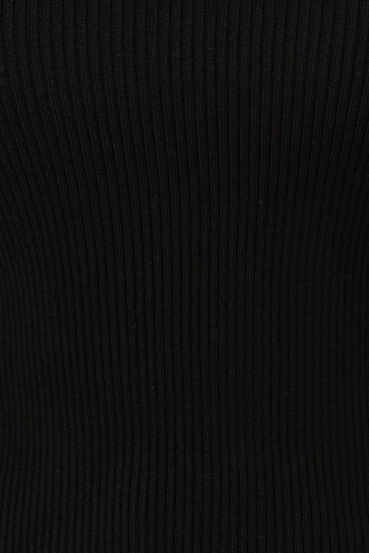Tammy Ribbed Knit Top Black