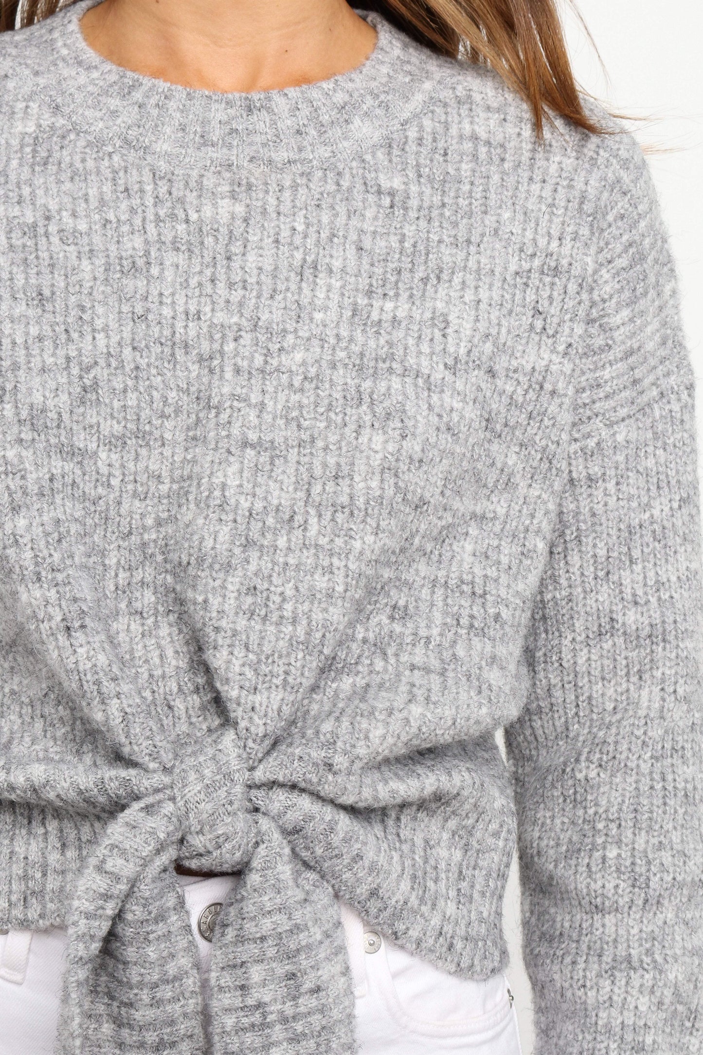 Captivate Knit Sweater Grey