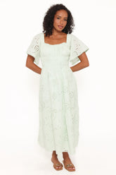 Tierney Midi Dress Sage Green