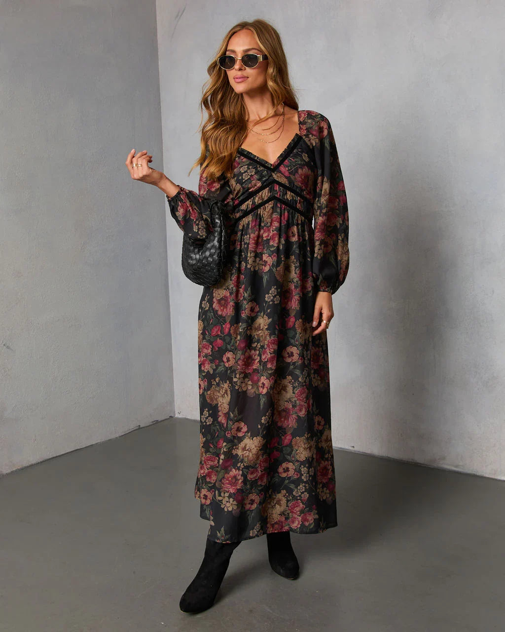 Peony Dust Printed Midi Dress