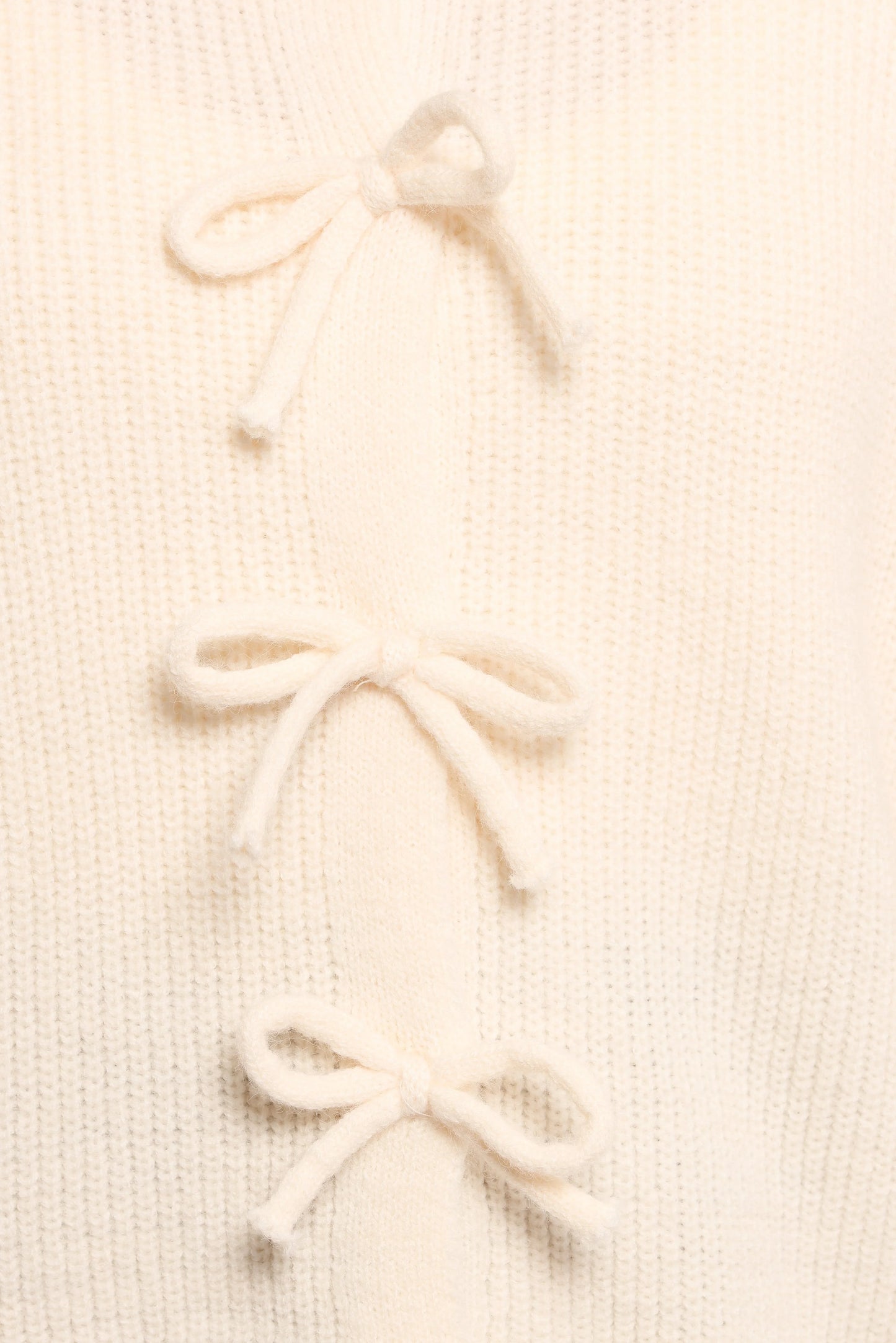 Wilde Bow Front Cardigan Off White