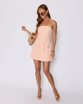 Morgan Tweed Strapless Mini Dress