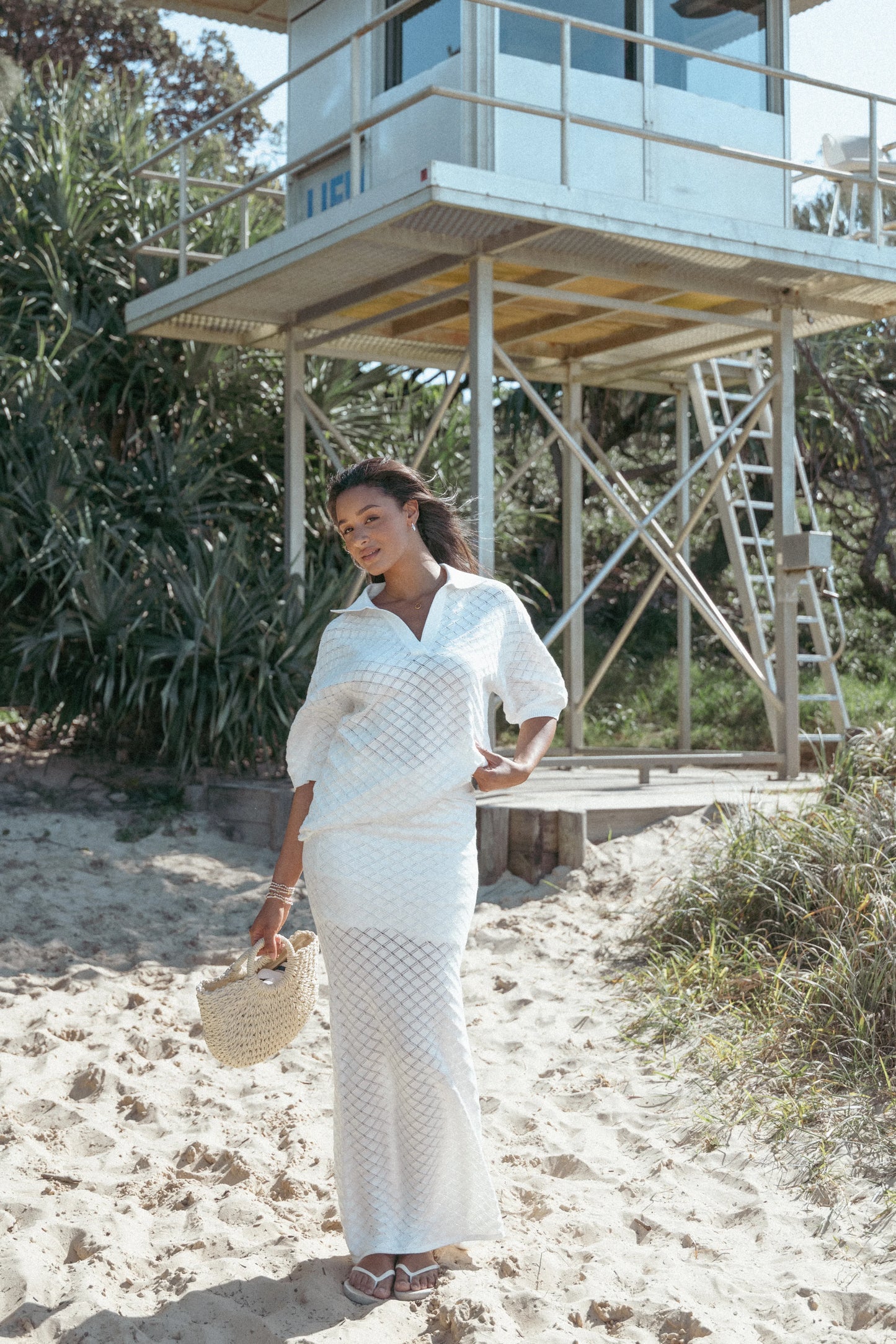 Meera Top White