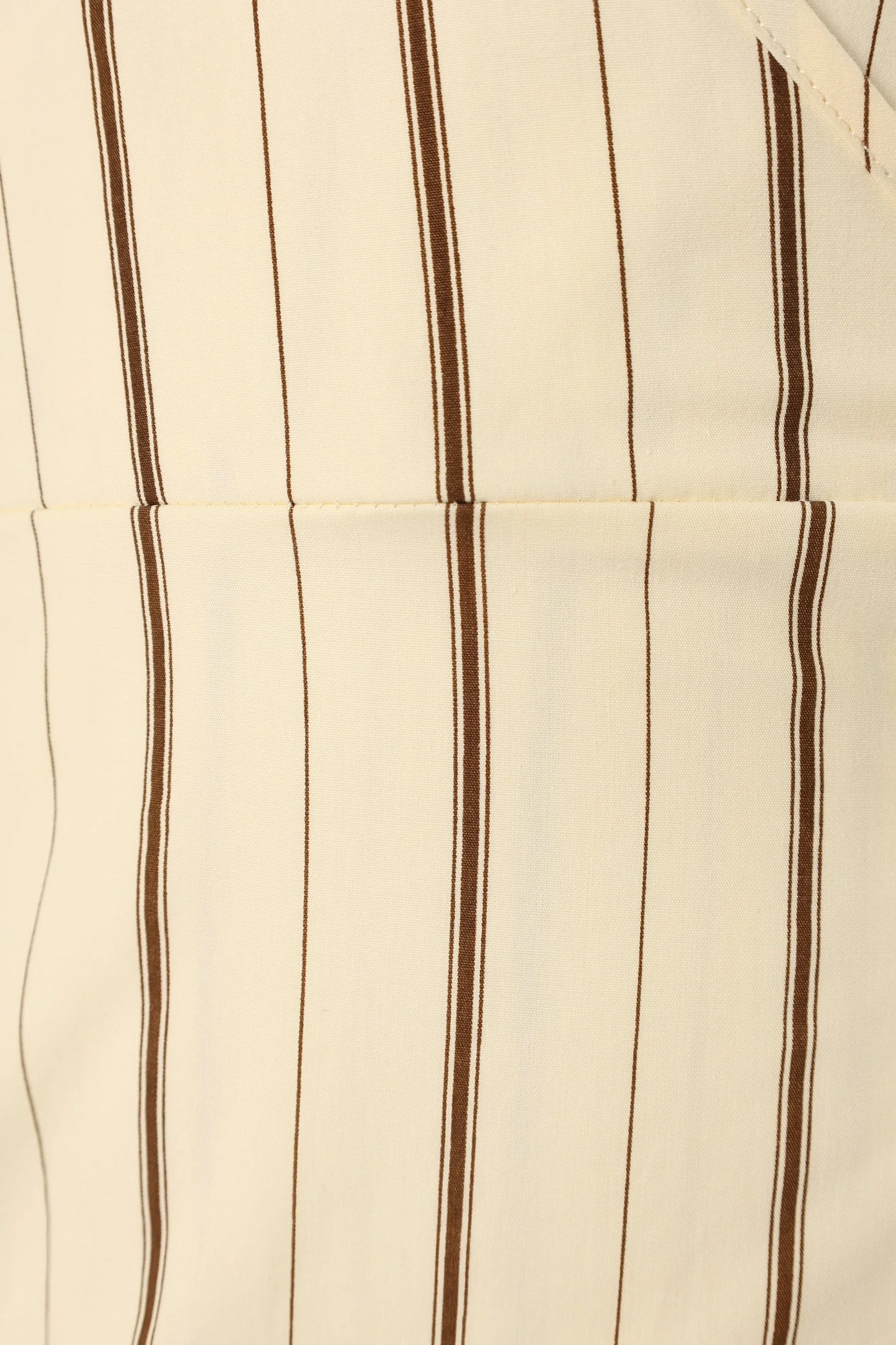 Abigail Wrap Midi Dress Beige Stripe