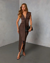 Twilight Plunge Maxi Dress