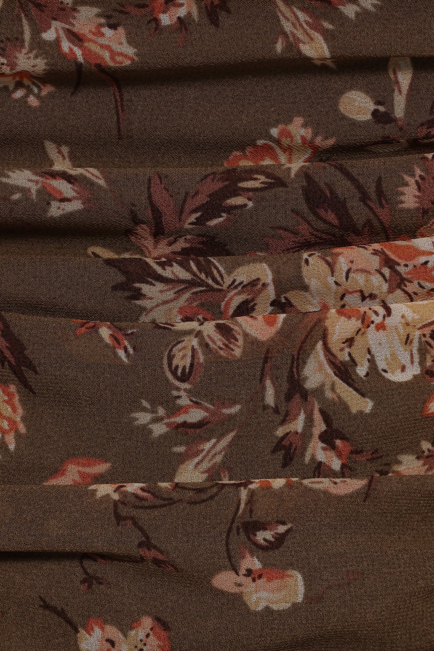 Maia Long Sleeve Top Olive Floral