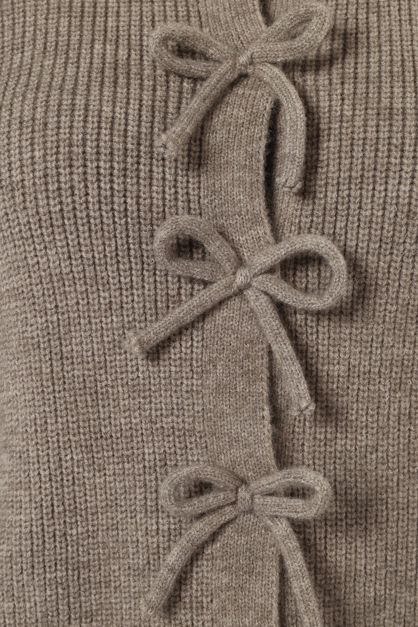 Wilde Bow Front Cardigan Light Grey