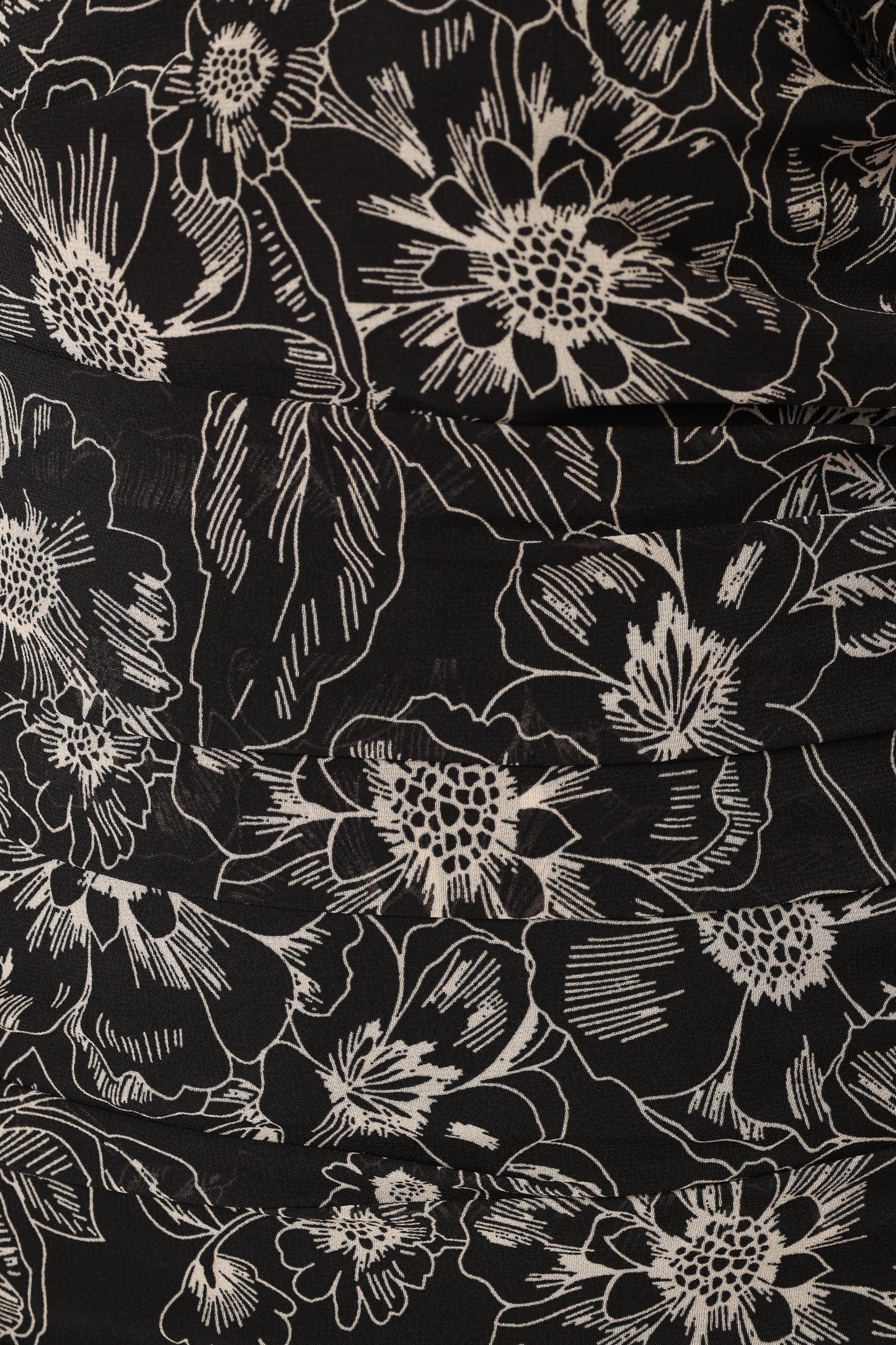 Zuri Rosette Mini Dress Black Floral