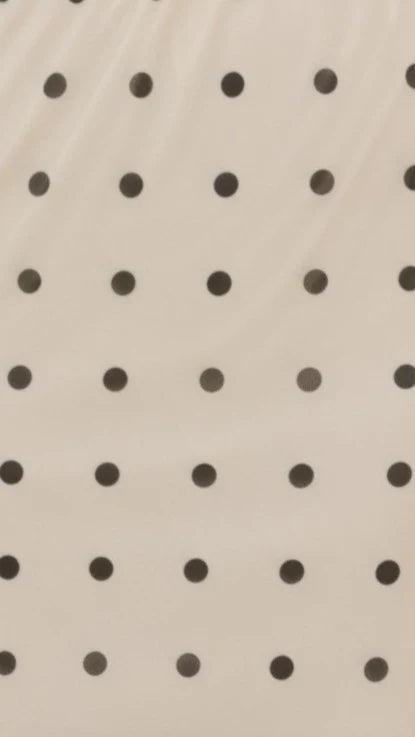 Onella Semi Sheer Maxi Skirt Cream Black Polka Dot