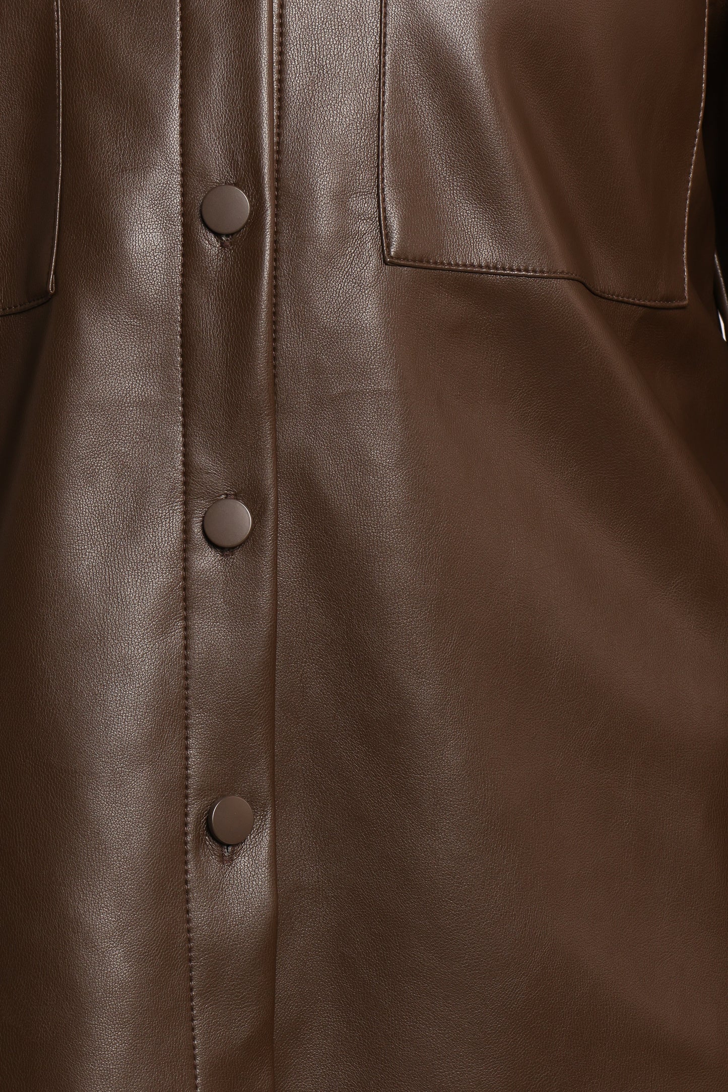 Trevira Faux Leather Shirt Brown