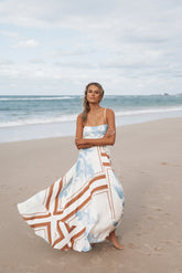 Elanor Maxi Dress Pale Blue Print