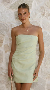Dana Strapless Mini Dress Mint