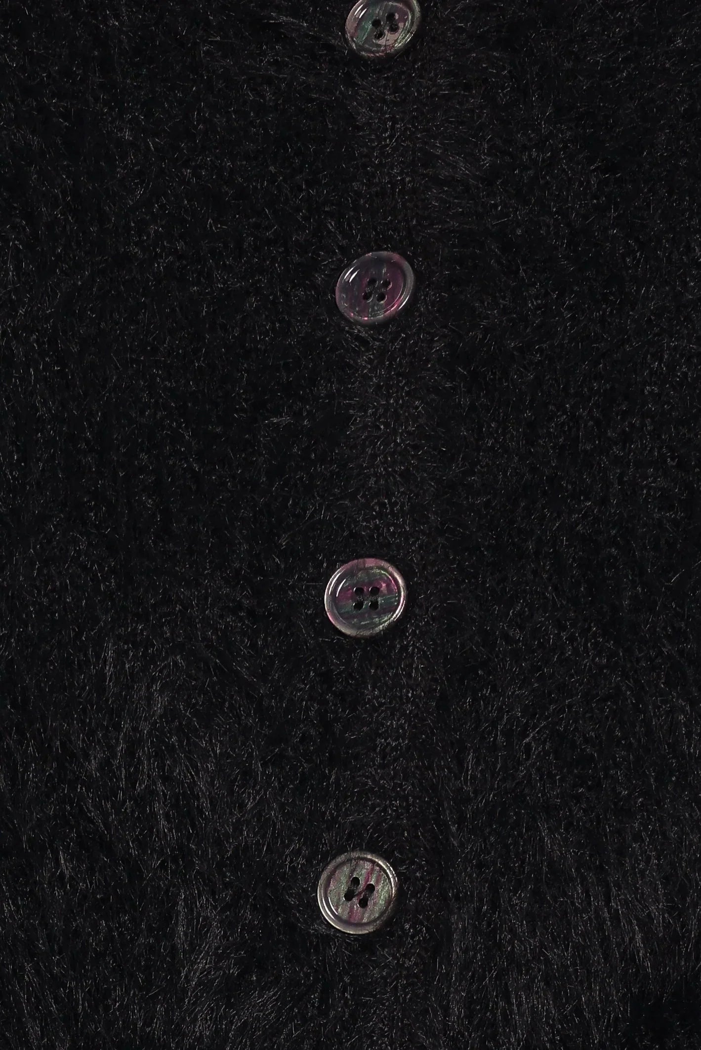 Tavan Crop Button Front Cardigan Black