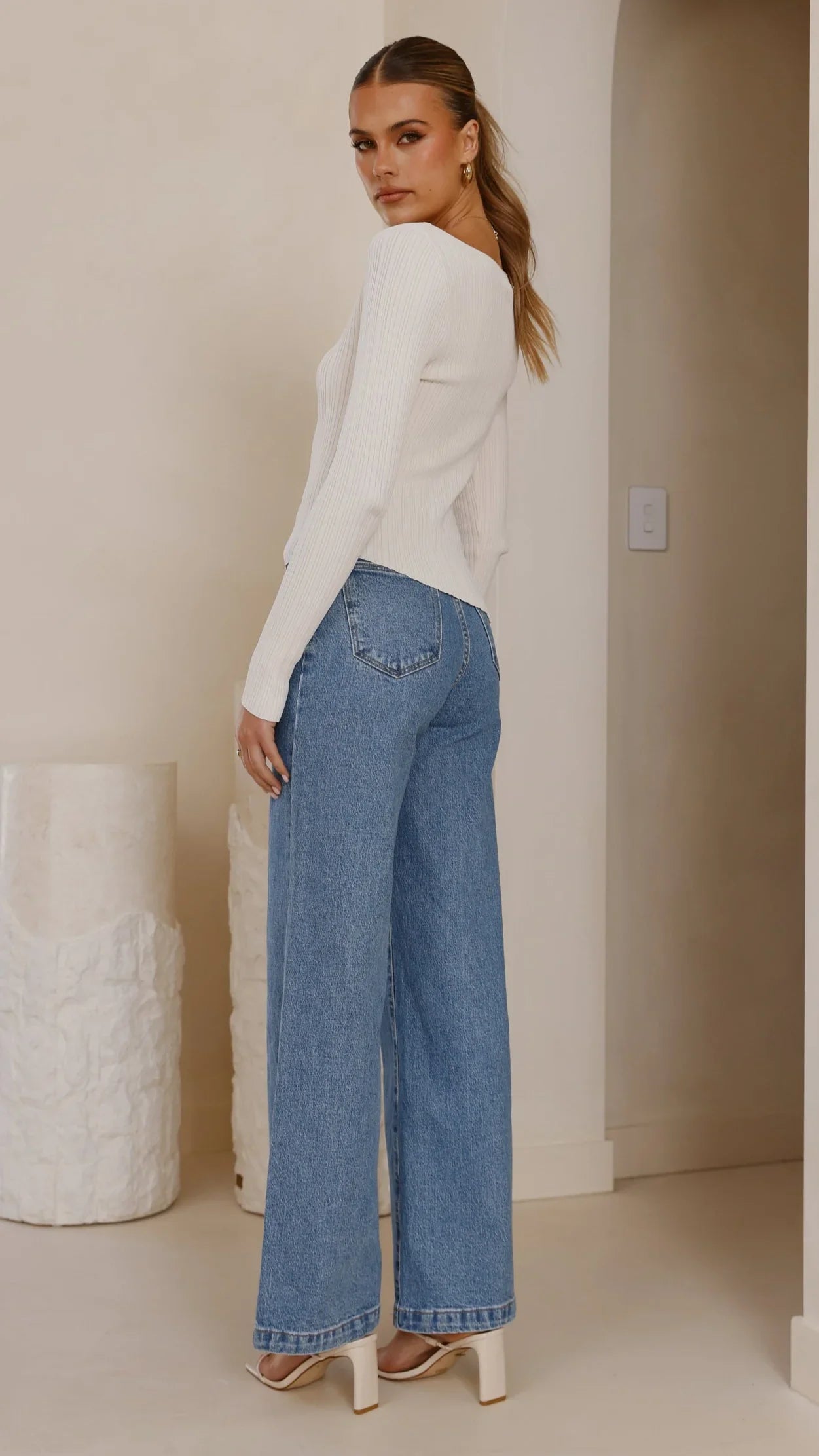 Isla Long Sleeve Top Cream