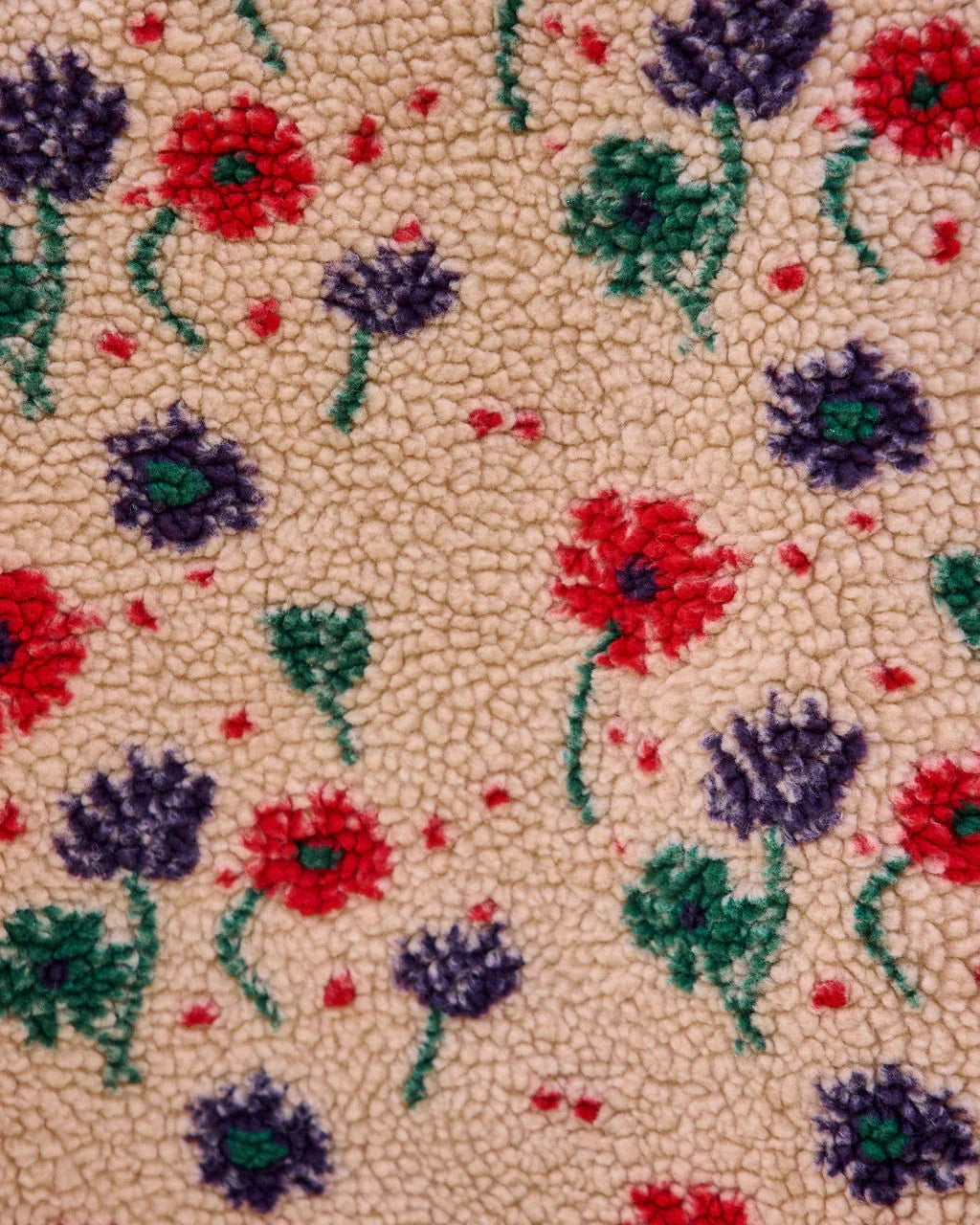 Pauleen Sherpa Floral Quarter Zip Sweatshirt