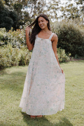Caroline Maxi Dress Pastel Pink Floral