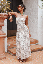 Parkway Maxi Dress Cream Shells