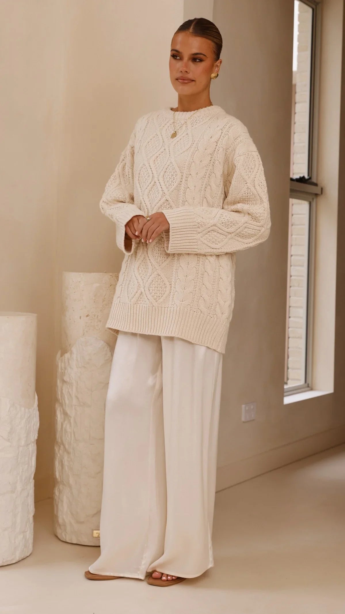 Luna Knit Sweater Cream
