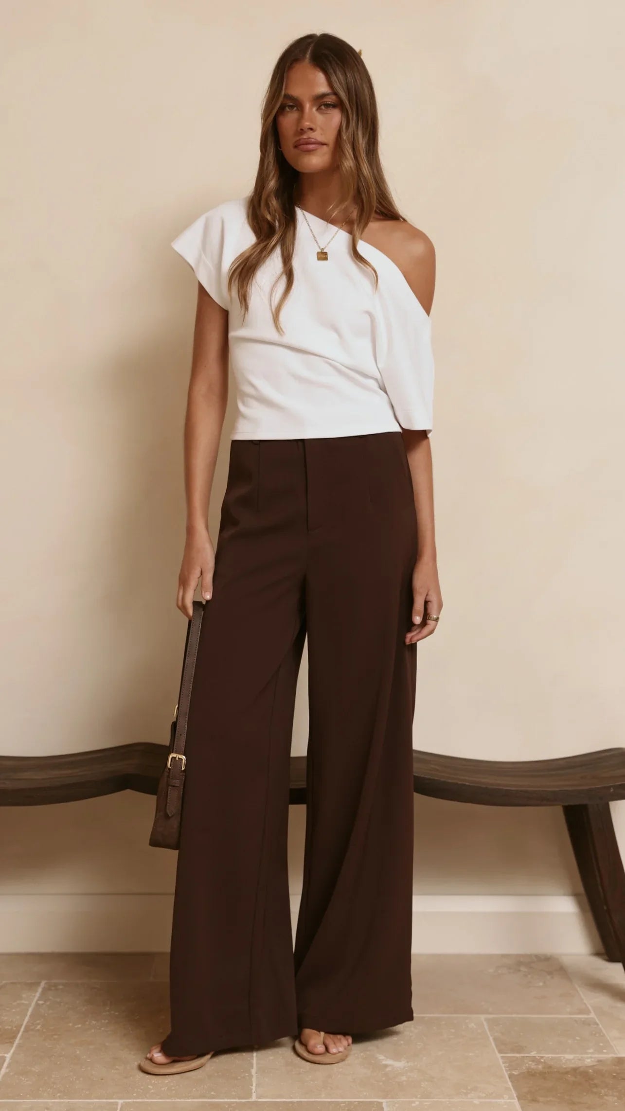 Maeva Tailored Pants Brown
