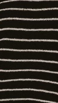 Kady Knit Top Black White Stripe