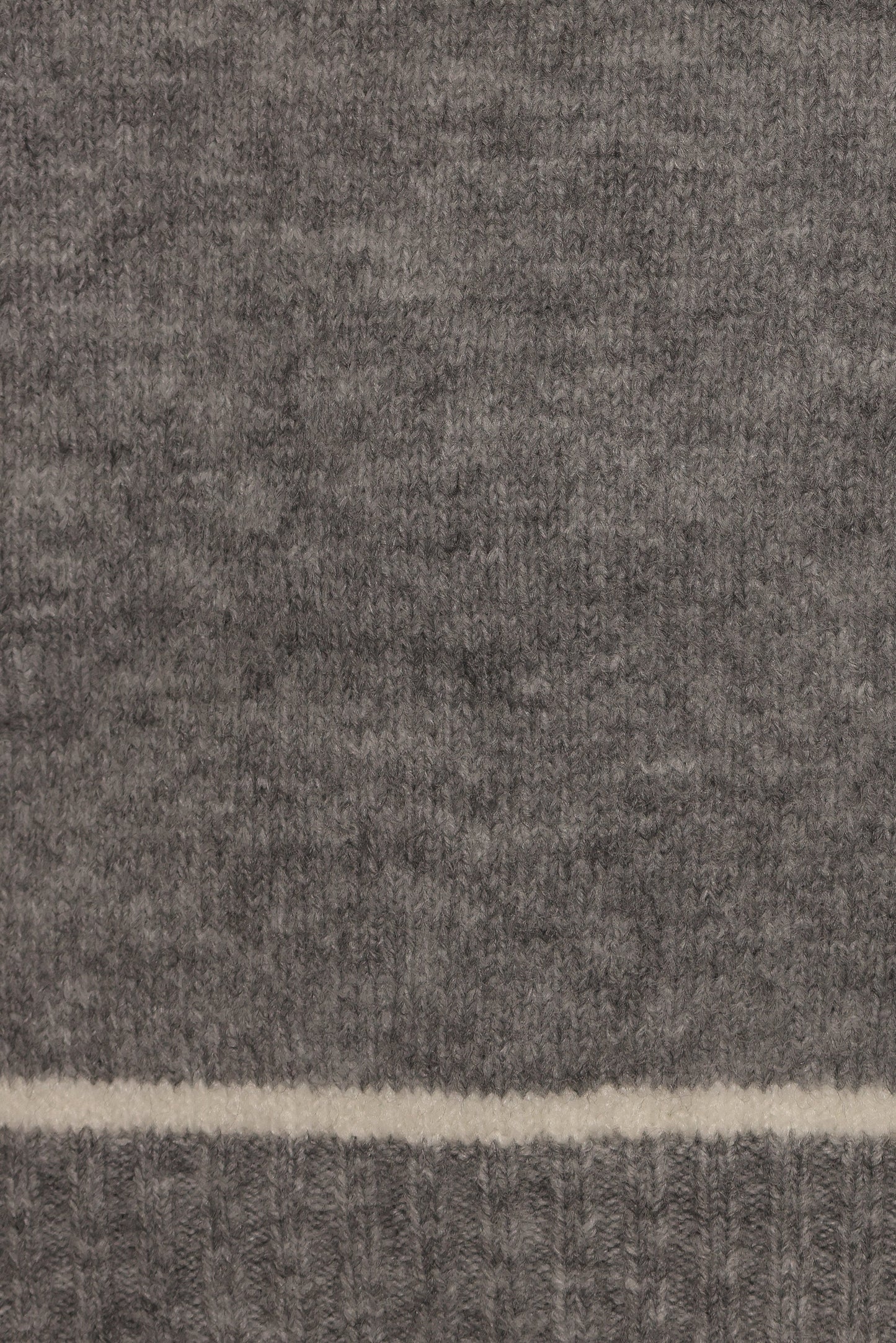 Rylee Contrast Hem Knit Sweater Grey
