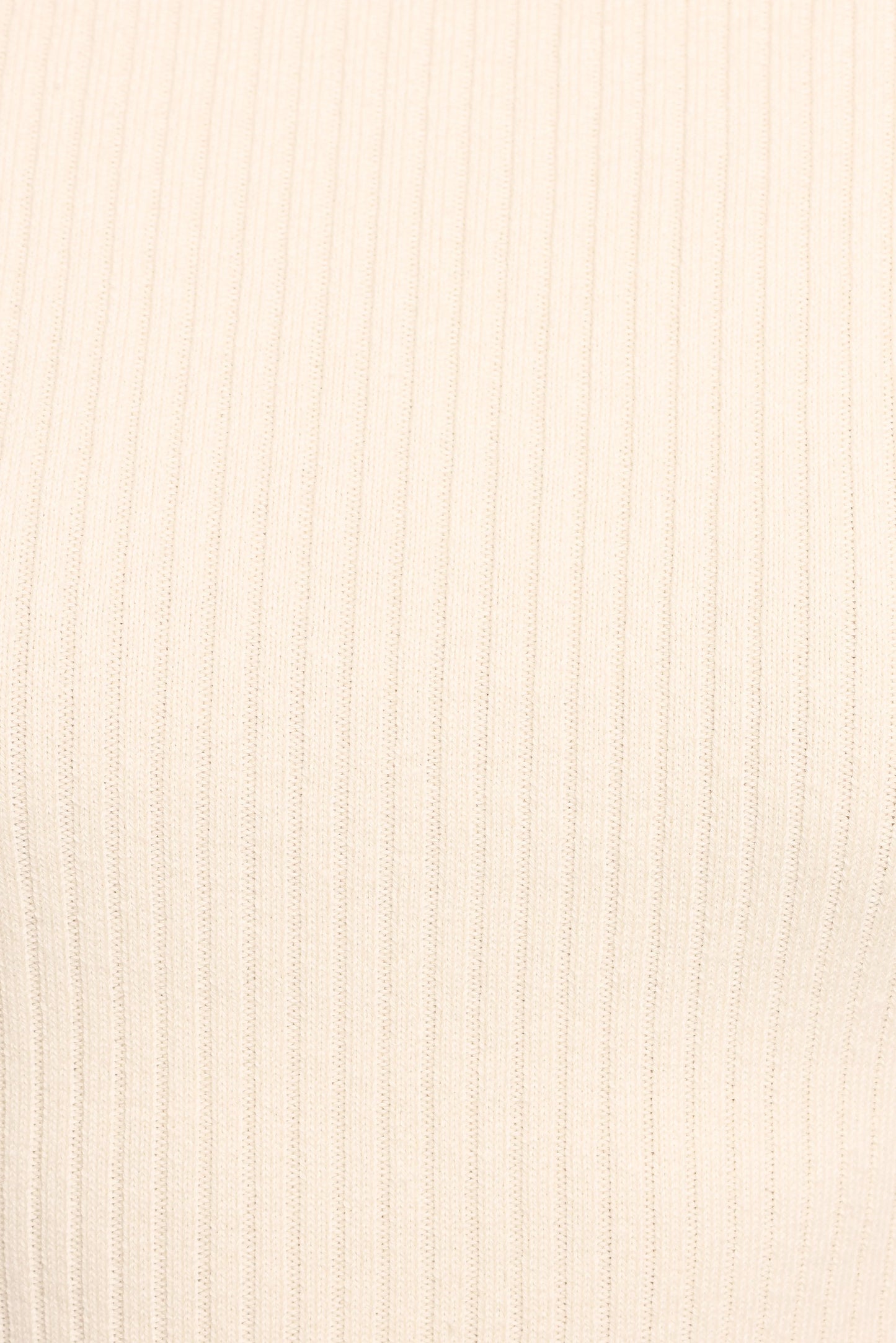 Fleur Ribbed Knit Top Cream