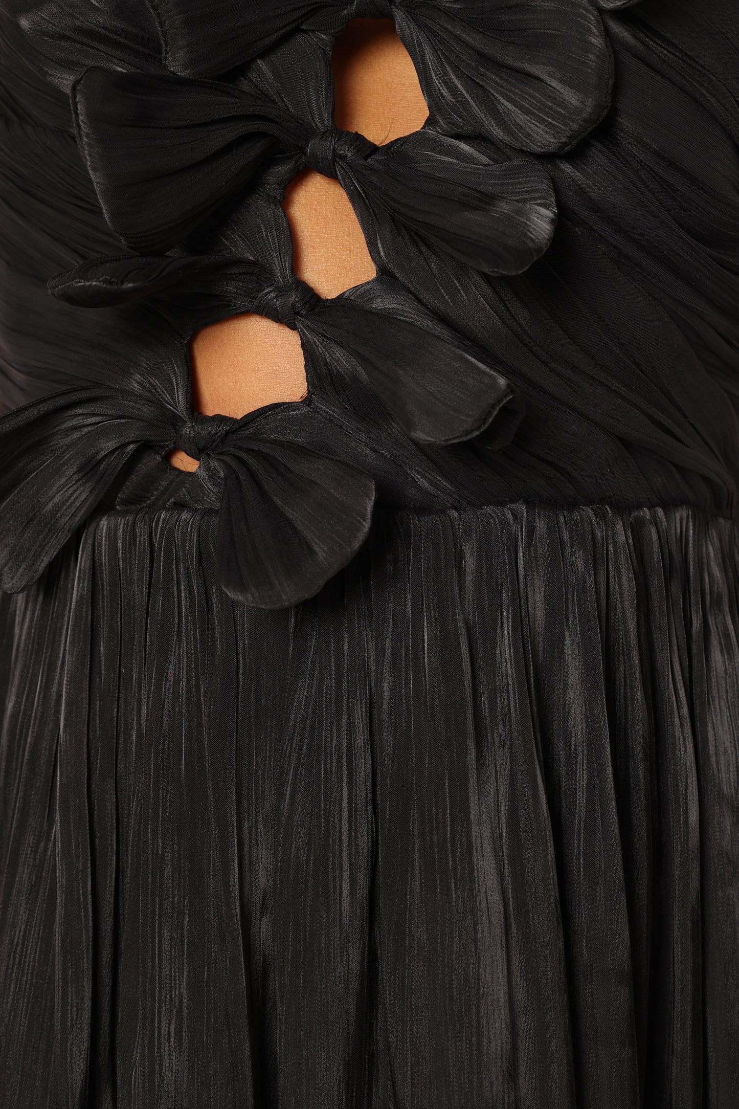 Mila Strapless Midi Dress Black
