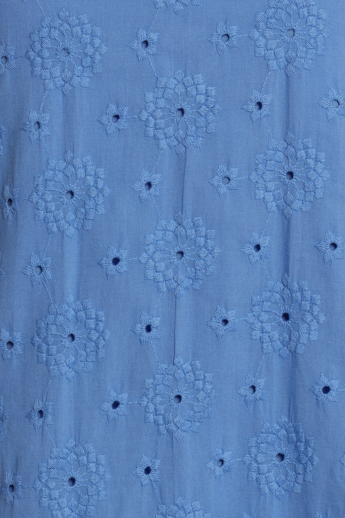 Zita Embroidered A Line Mini Dress Cobalt