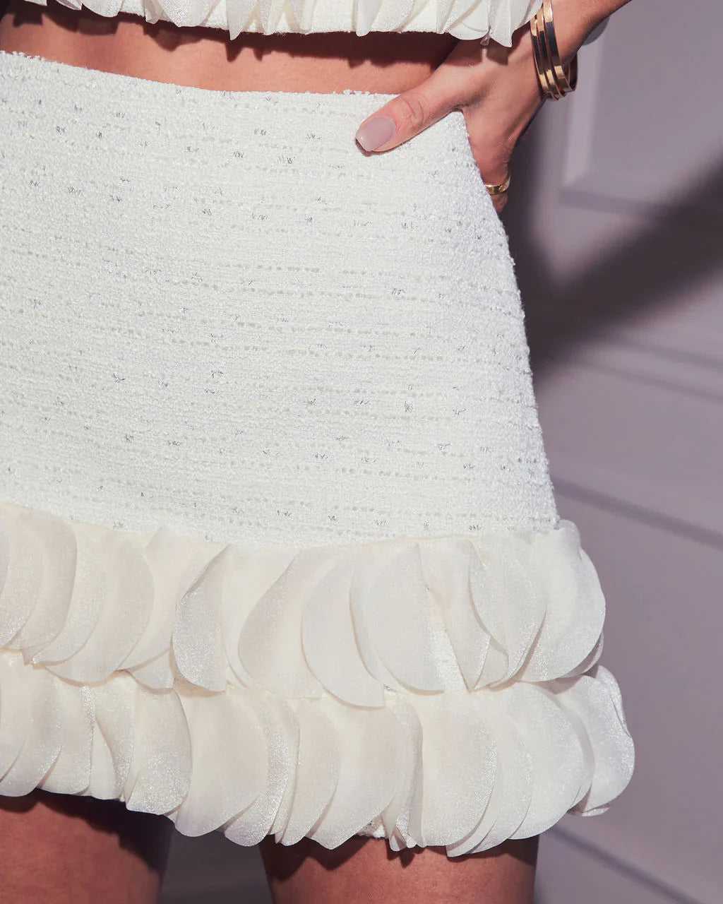 Moonbeam Tweed Mini Skirt