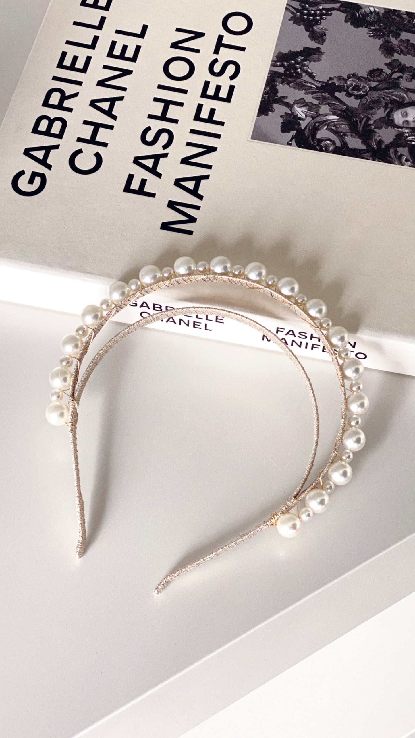 Whitney Headpiece Gold Pearl