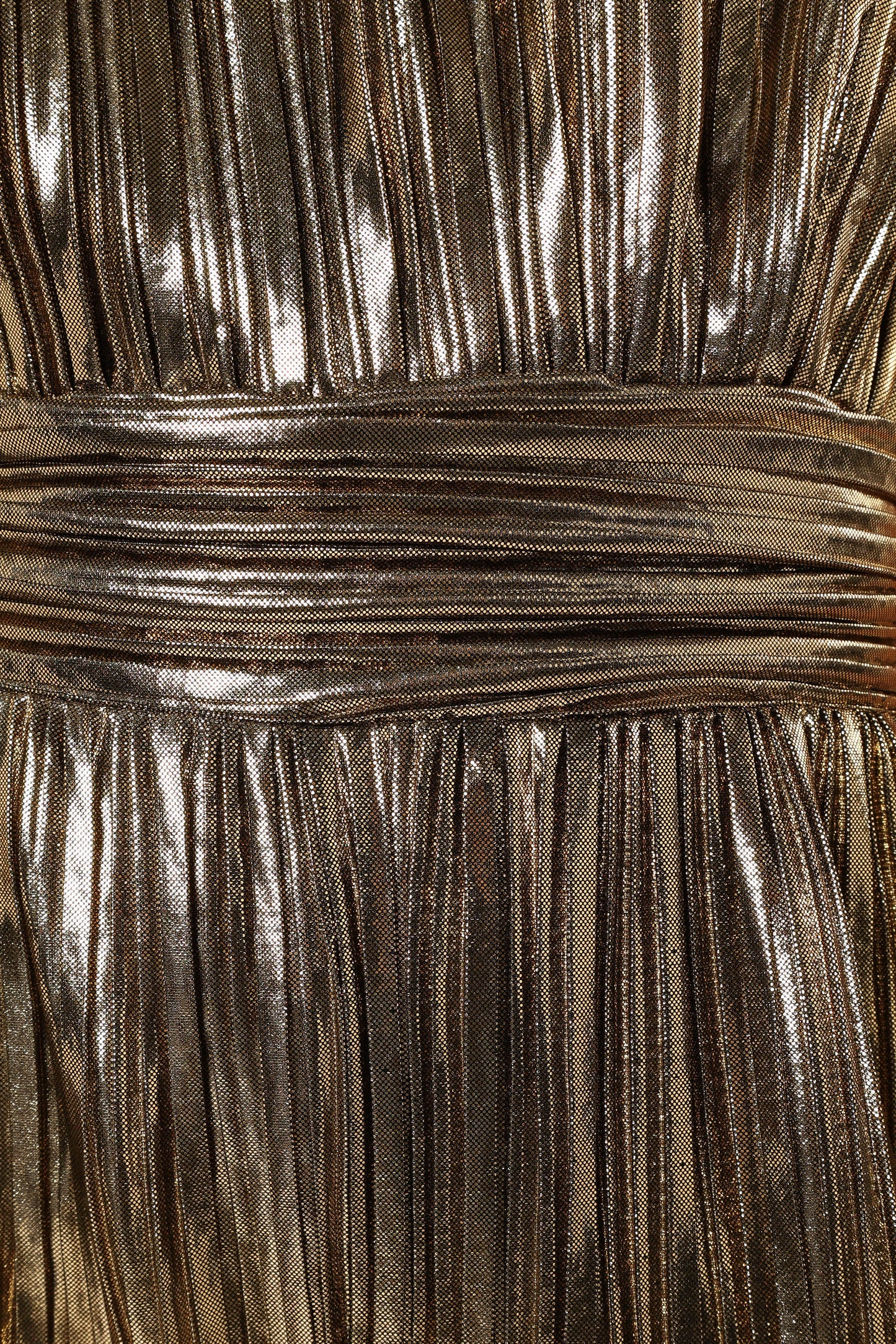 Kerry Pleat Jumpsuit Gold