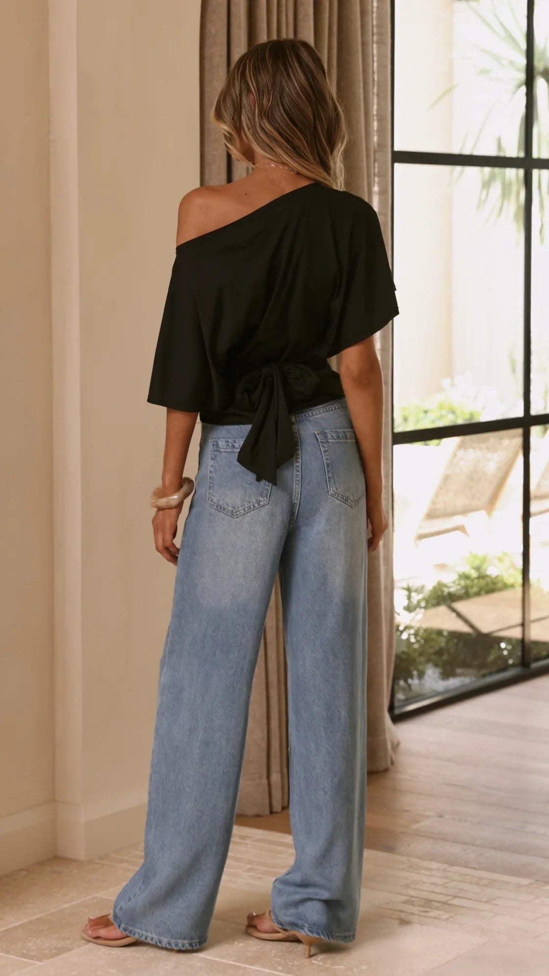 Tarah Straight Leg Jeans Mid Blue Denim