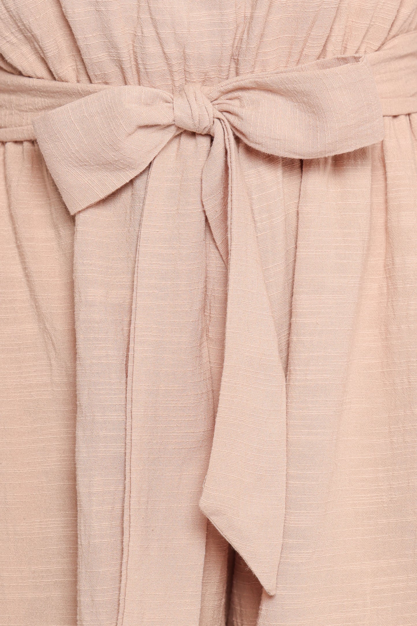 Levana One Shoulder Romper Beige