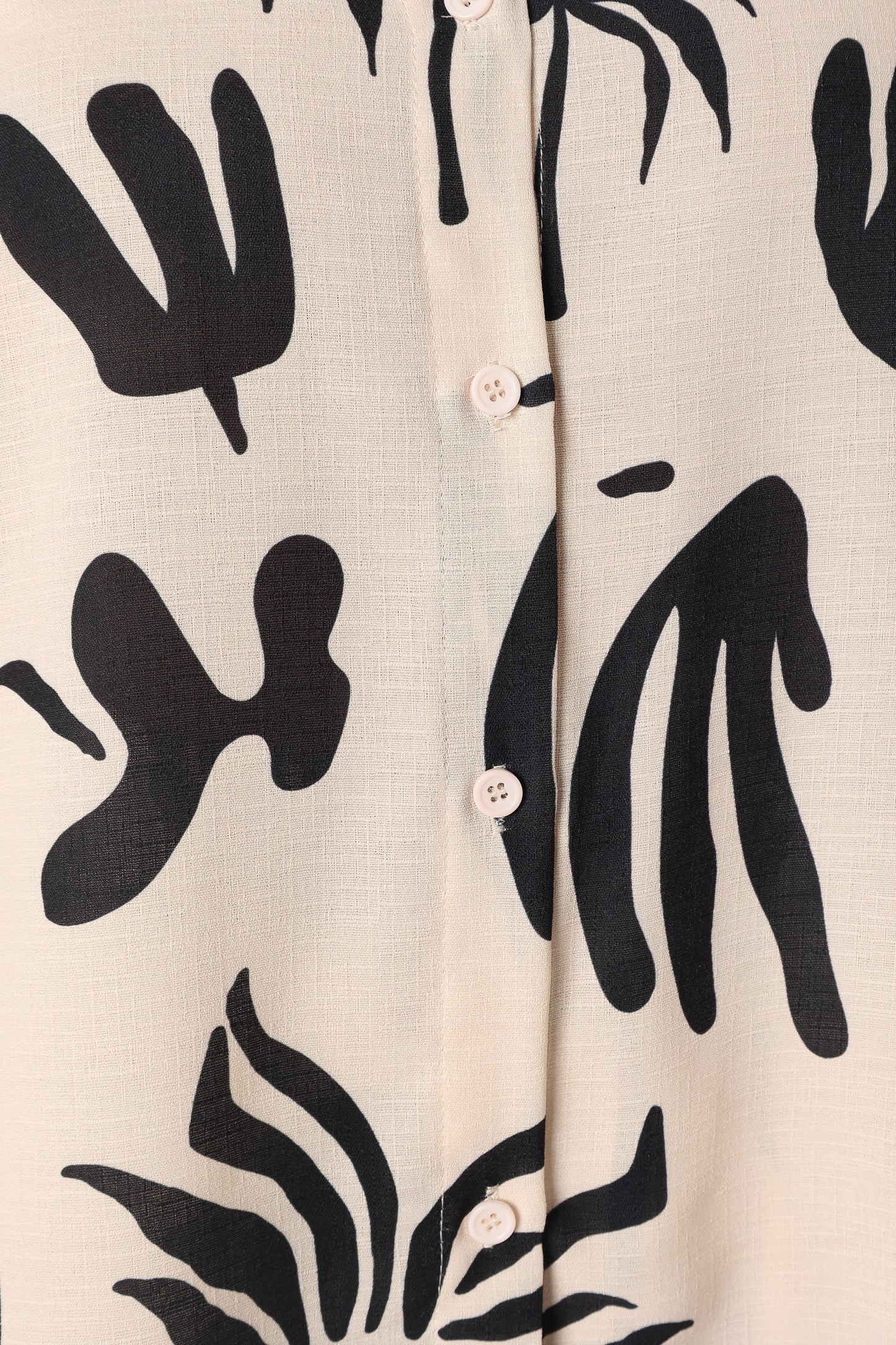 Sawyer Short Sleeve Shirt Beige Black