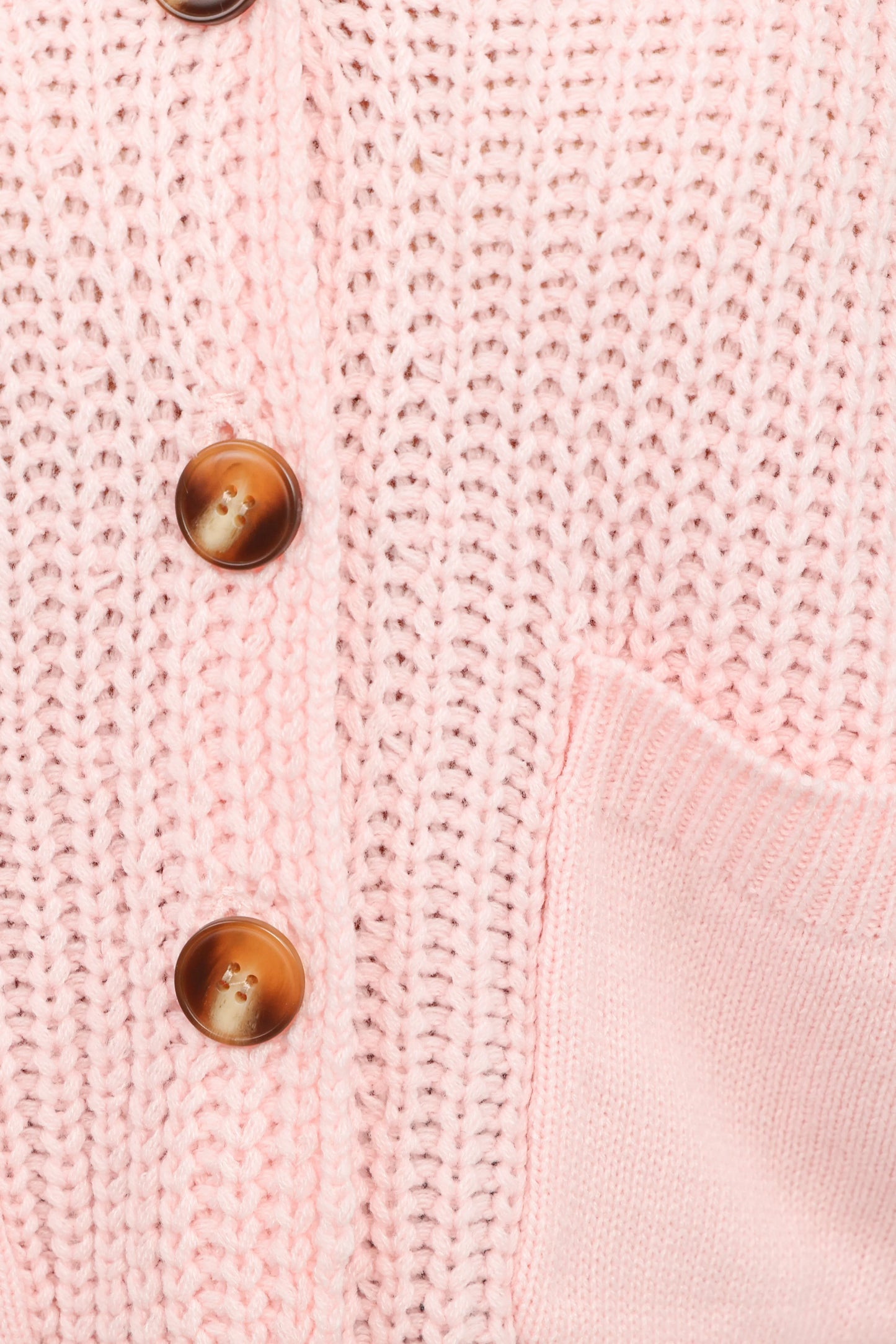 Amelia Oversize Collar Button Cardigan Pink