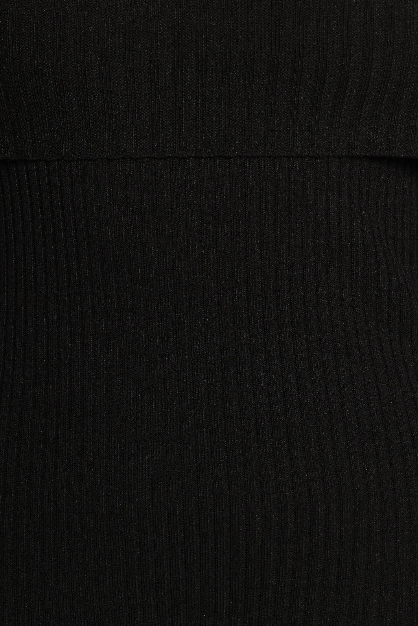 Gindie Ribbed Knit Off The Shoulder Pant Set Black